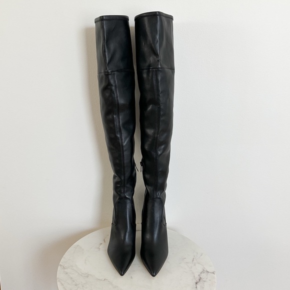 NEW Marc Fisher LTD Garalyn 2 Black Embossed Over-The-Knee Boots Size 7.5 M - Picture 5 of 9